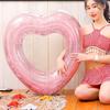 Inflatable Swimming Rings Heart Shaped Pool Float Rings Pool Float Loungers Tube
