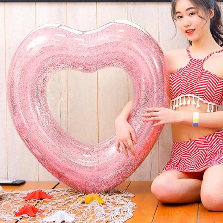 Inflatable Swimming Rings Heart Shaped Pool Float Rings Pool Float Loungers Tube