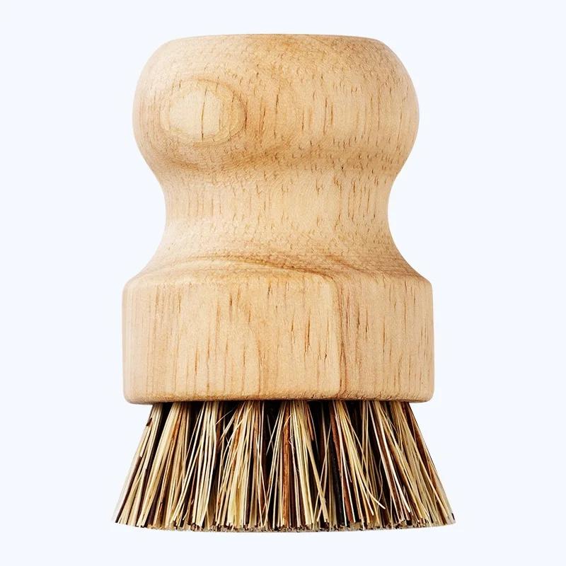 1/2pcs Natural Sisal and Coconut Palm Wooden Cleaning Brush Lanyard Dishwashing Brushs Kitchen Durable Eco Friendly Zero Waste