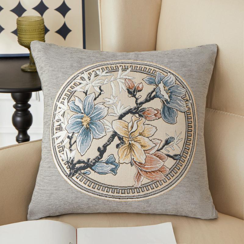 Embroidery Series Sleeping Leg Pillow, High-end Bedside Cushion