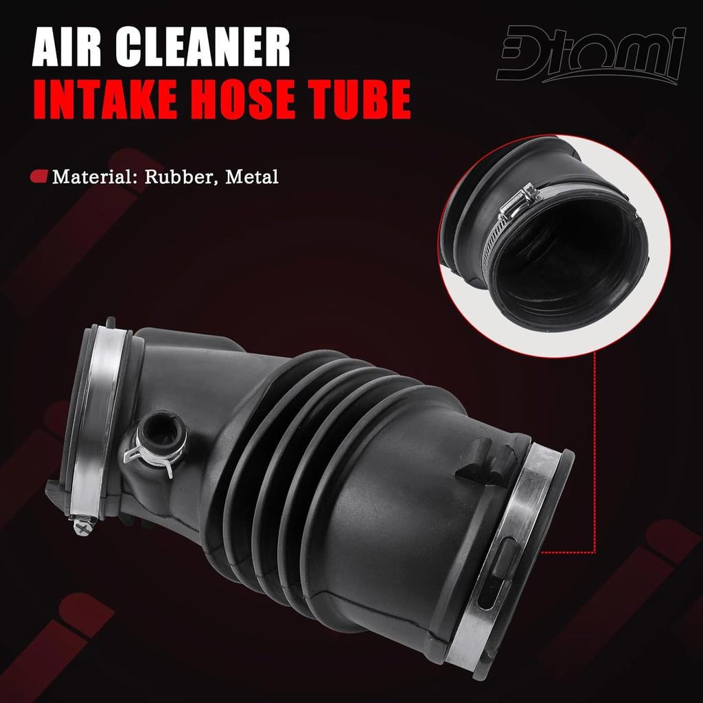 Engine Air Intake Hose Tube With Clamps, Air Intake Duct Tube Boot Compatible With Honda Vehicles Pilot V6 3.5L 2009 2010 2011 2012 2013 2014 2015
