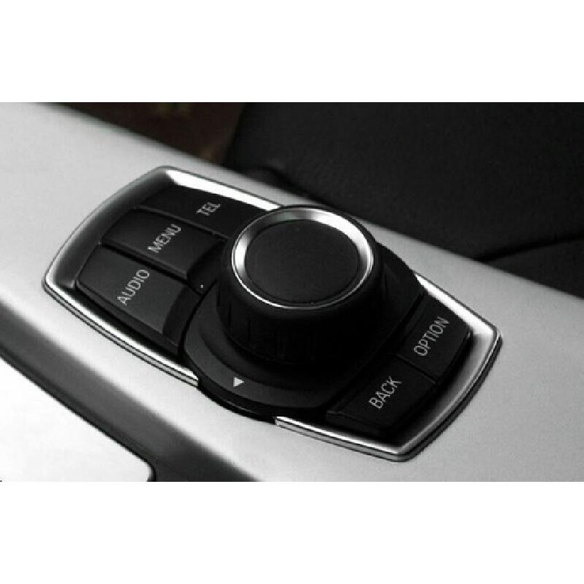 Fit For BMW X1 F48 2016-2021 Matte Silver Central Console Multimedia Frame Trim