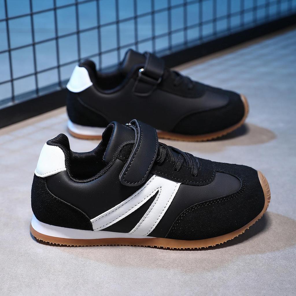 Kinder-Leder-Trainingsschuhe Deutsch - Lässige Laufschuhe im koreanischen Stil für Jungen