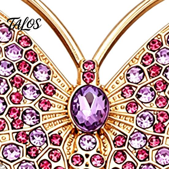 Dainty Butterflies Brooch Rhinestone Butterfly for Women, Vintage Insect Lapel Pin, Women Decorative Pin Accessory Clothes Scarf Shawl Dress