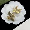 Vintage Double G Pearl & Rhinestone Bee Stud Earrings