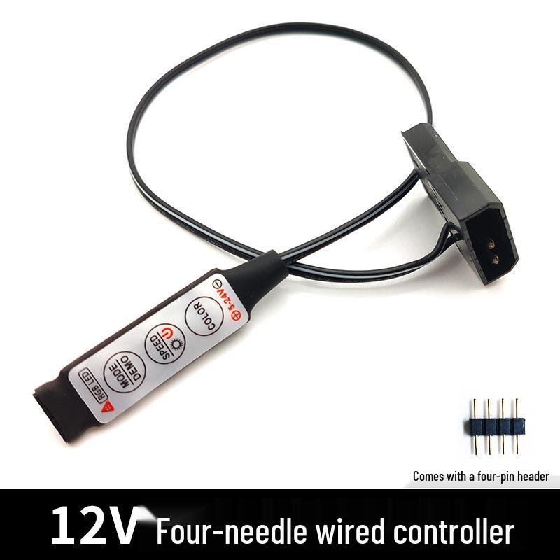 

Контролер RGB LED стрічки 5В/12В: Сумісність 3-контактного/4-контактного з материнською платою ARGB та інтерфейсом живлення