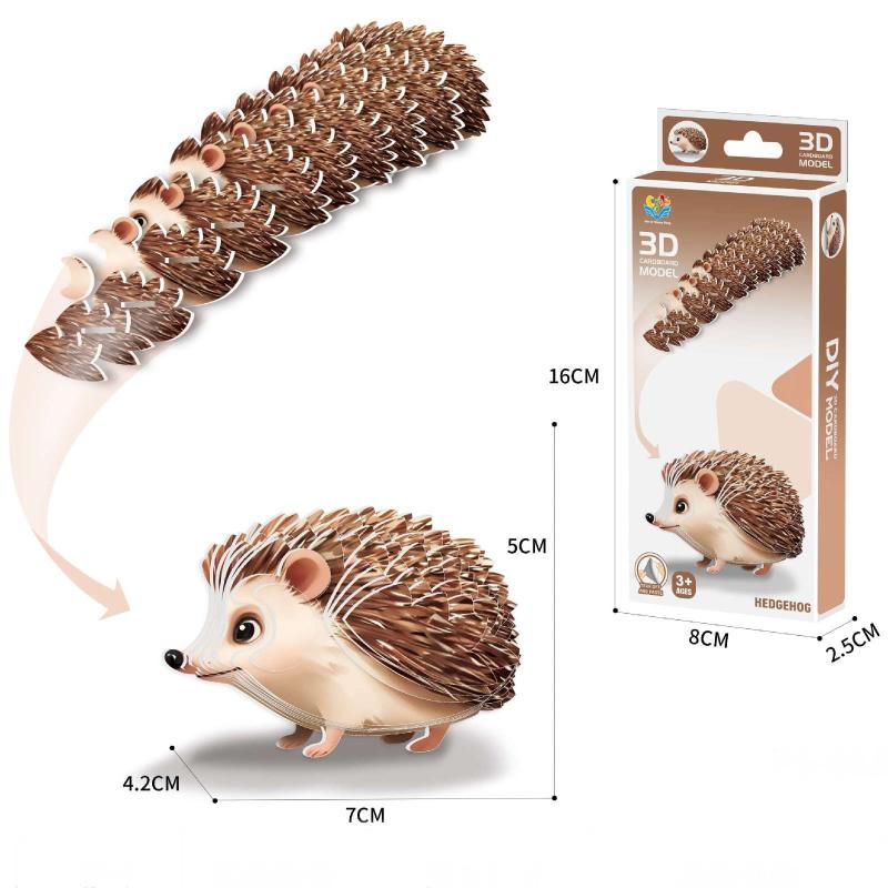 1 Set Kids Educational Montessori Toys Funny Diy Manual Assembly Three-Dimensional Model Animal 3D Paper Puzzle Toy For Boy Girl