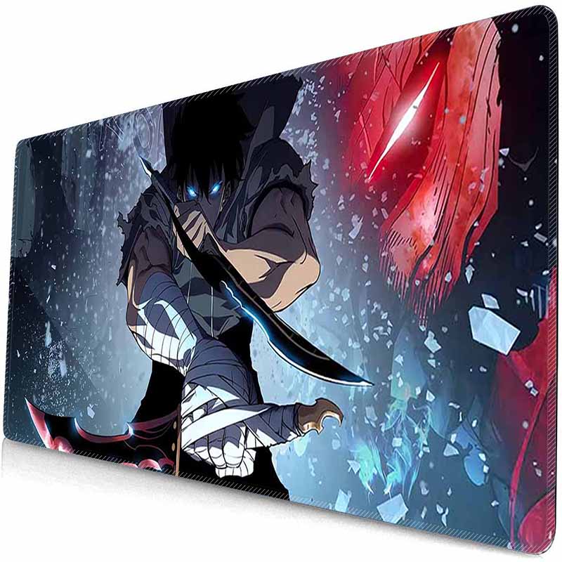 Gamer Large Mouse Pad S_Solo Levelings Rubber Mouse Mat Anime Gaming Mousepad Game HD Print Keyboard Pad Non-Slip Desk Mat