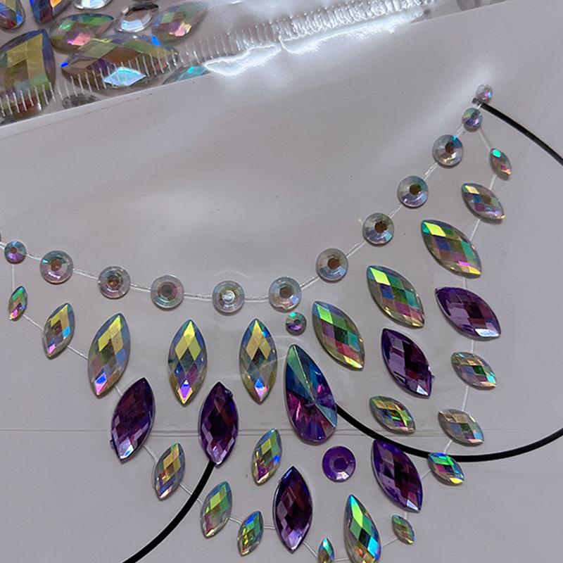 Hrudník Diamantové Tetování Nálepka Obličejové Šperky 3D Líčení Těla DIY Krása
