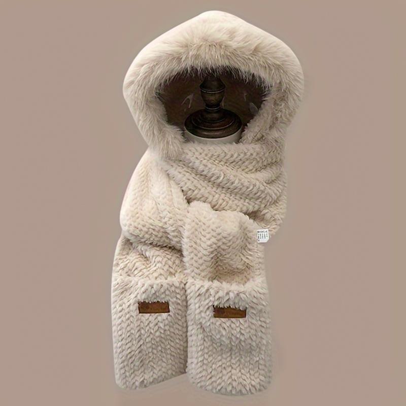 1PC Gloves Elegant Knit Material Warmth Thickened Cute Ear-Protecting Balaclava Hood Scarf Set Multi-Color