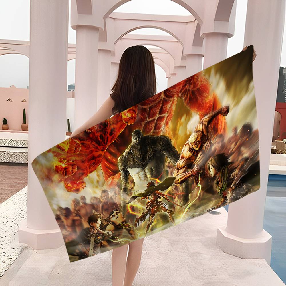 Classic Anime A-Attack on T-Titan Microfiber Beach Towel Absorbent Quick dry Soft Yoga Swimming Resort Mountain Climbing Towel
