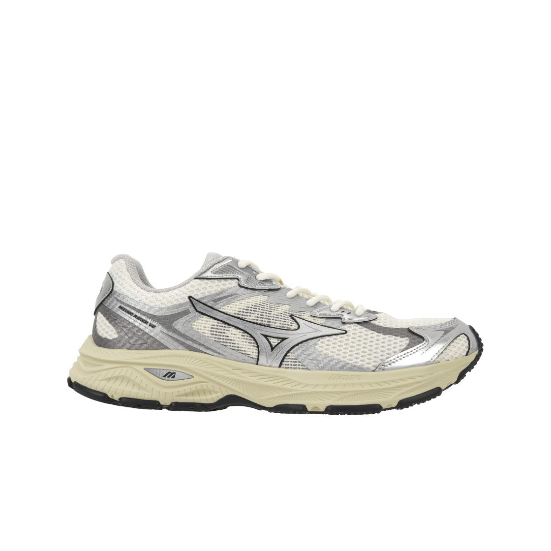 Mizuno Men's Light/Yellow Racer V2 Comfortable Versatile Fabric Synthetic Leather Shock Absorbing Breathable Weight Durable Low-Top Running Shoes D1gh250606 Cm