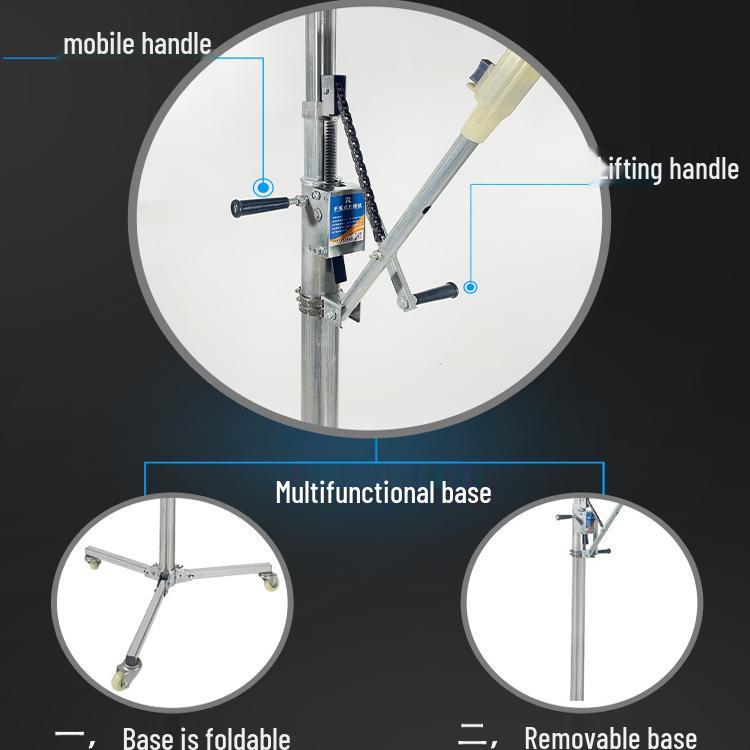 Versatile Electric Hammer Stand with Hydraulic Punch and Impact Drill for Ceiling Installation