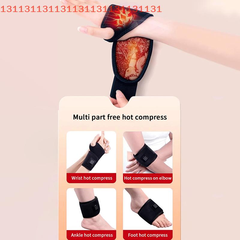 Electric Wrist Heating Pad, Portable, Three Temperature Levels, Adjustable Heated Wrist Brace for Office