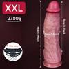 Extra Large Realistic Liquid Silicone Dildo, S/L/XL/XXL Sizes, Thick Soft Skin-Like Texture with Strong Suction Cup, Hands-Free Adult Toy