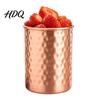 Eco-friendly Reusable Cup Hammered Stainless Steel Cup with Stable Base Durable Drinking