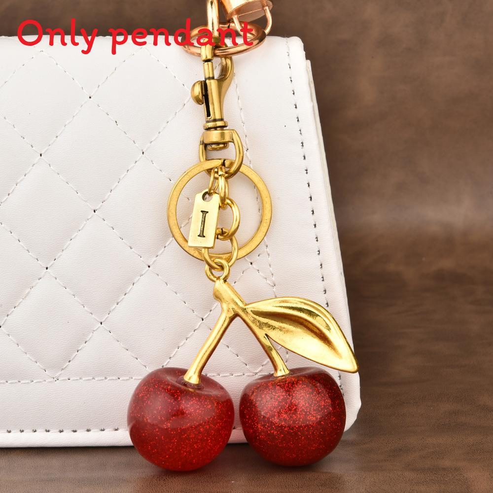 Cherry Keychain Pendant With Zinc Alloy Electroplated Finish For Fashion Accessories