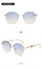 Frameless Pearl Sunglasses for Women - Elegant Y2K Style with Metal Sun Protection