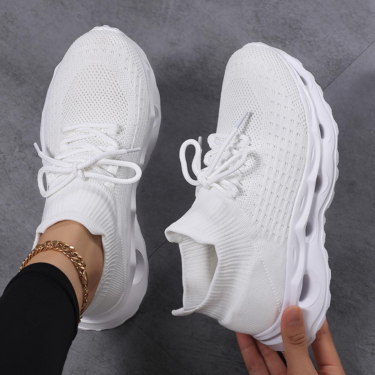 

TUINANLE Spring & Autumn Women s Mesh Sneakers: Korean-Style, Thick-Soled Casual Sports Shoes Sock Shoes 39 белый