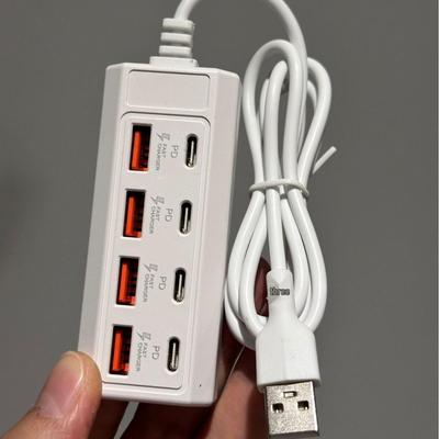 8-in-1 USB Docking Station with Type-C Fast Charging Extension