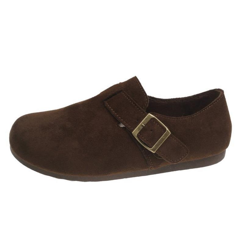 The New Style of Boken Cotton Shoes, One-step Woolen Shoes and Velvet Bean Shoes, Warm Women's Shoes
