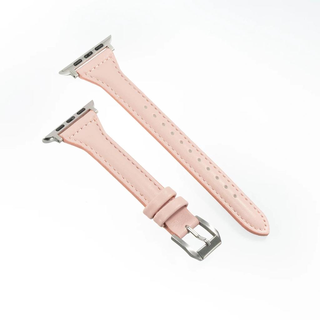 Slim Girl Strap For Apple Watch S10 42mm 46mm 9 8 7 41/45mm PU Leather Band 38/42mm For iwatch Bracelet SE 40 44mm 6 5 4 3 49mm