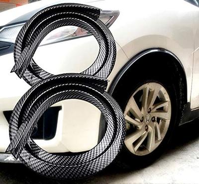 TradeWind Fender Moldings, Overfender Arches, Rubber, Flush Fit, Scratch Prevention, 1.5m, Set of 2 (Carbon Fiber Pattern)