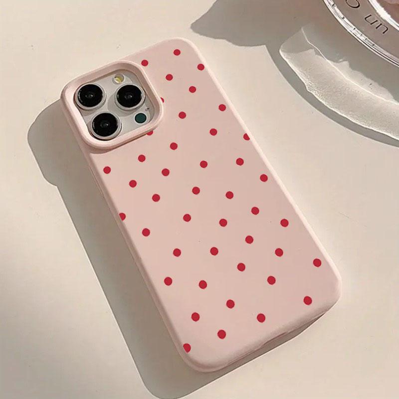 Red Dots Print Phone Case For iPhone 17 Pro Cases iPhone 17 Pro Max 16 15 14 Plus 13 12 11 17 Air Shockproof Bumper Cases Cover