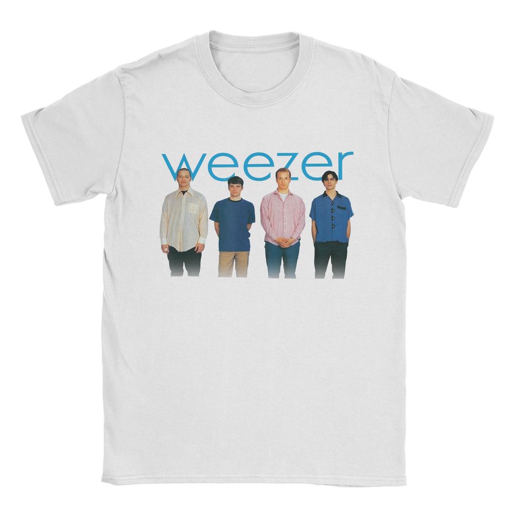 Streetwear Weezers Blue Album Anniversary Cover T Shirt Men Cotton Short Sleeve  Round Neck Summer Top Tee
