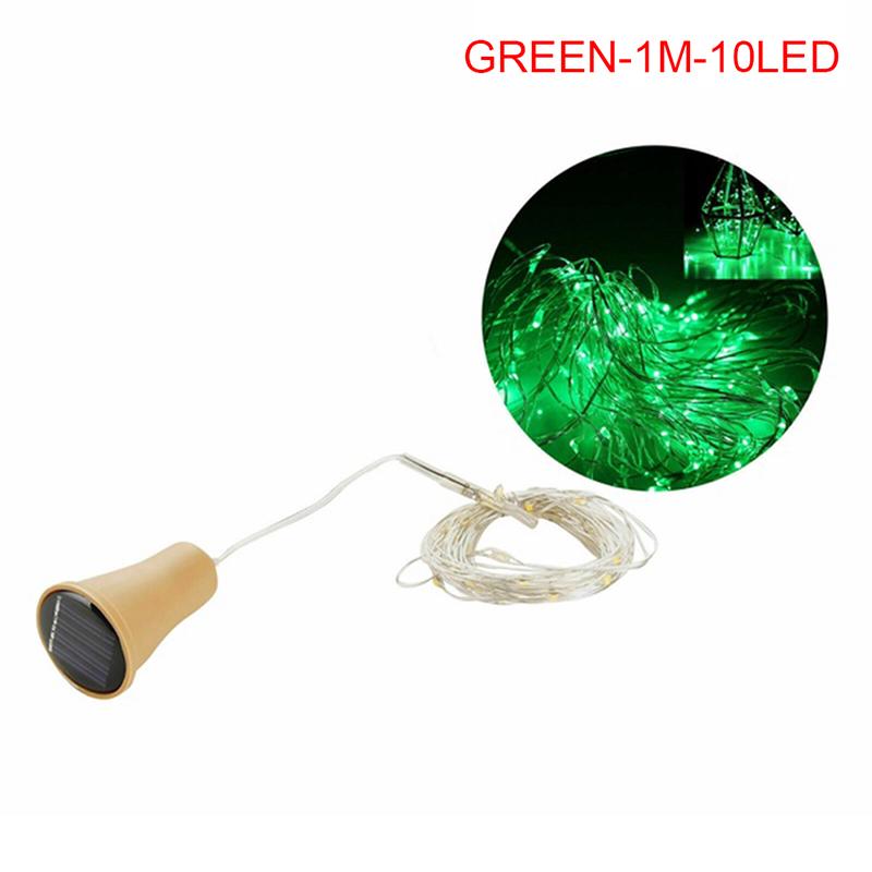 Solar Energy Wine Bottle Lights Led Strings Copper Wire Home Party Decoration