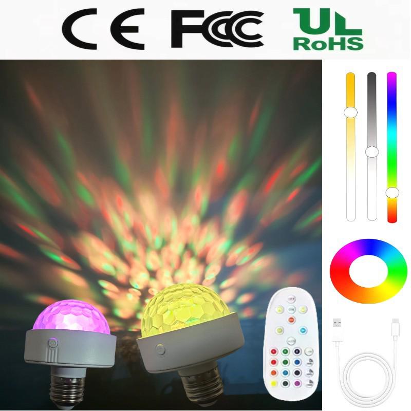 Bombilla LED RGB Recargable E26: 15 Colores, Control Remoto, Regulable, Succión Magnética, Ideal para Lámparas de Pared y Mesa.