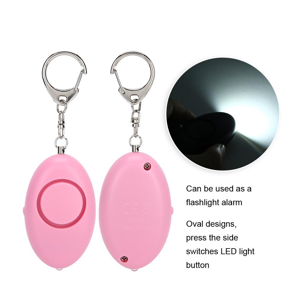 Security Alarm Key Chain Women Elderly Emergency Alarm with LED Light