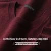SHANSHAN Men's Wool-Blend Long Sleeve Crew Neck Knit Sweater