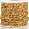 2meters Stainless Steel Cable Curb Chains for DIY Jewelry Making DIY Gold Color Tube Beads Chain Necklace Bracelet Components
