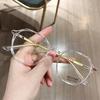 Transparent Computer Glasses Frame Women And Men Anti Blue Light Round Eyeglasses Blackout Glasses Optical Glasses Lenses