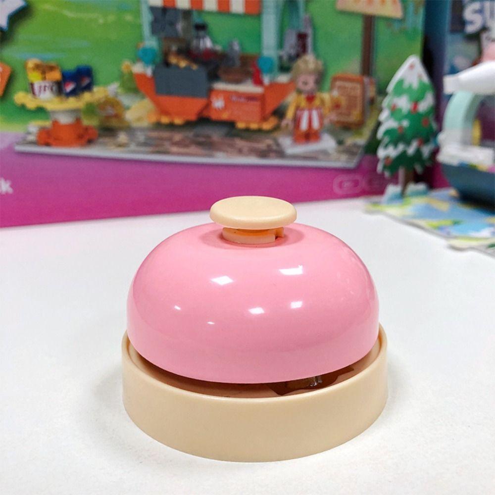 Pink/Blue/Orange Bar Counter Ringing Iron Call Bell Guests Restaurant Order Bell Childrens Toy