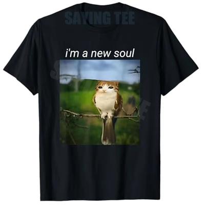 Funny Meowl Meme Cat Owl Meme Brainrot Gen Alpha Meme T-Shirt Y2k Ktty Gen Z Humour Graphic Outfit Novelty Saying Tees Fashion