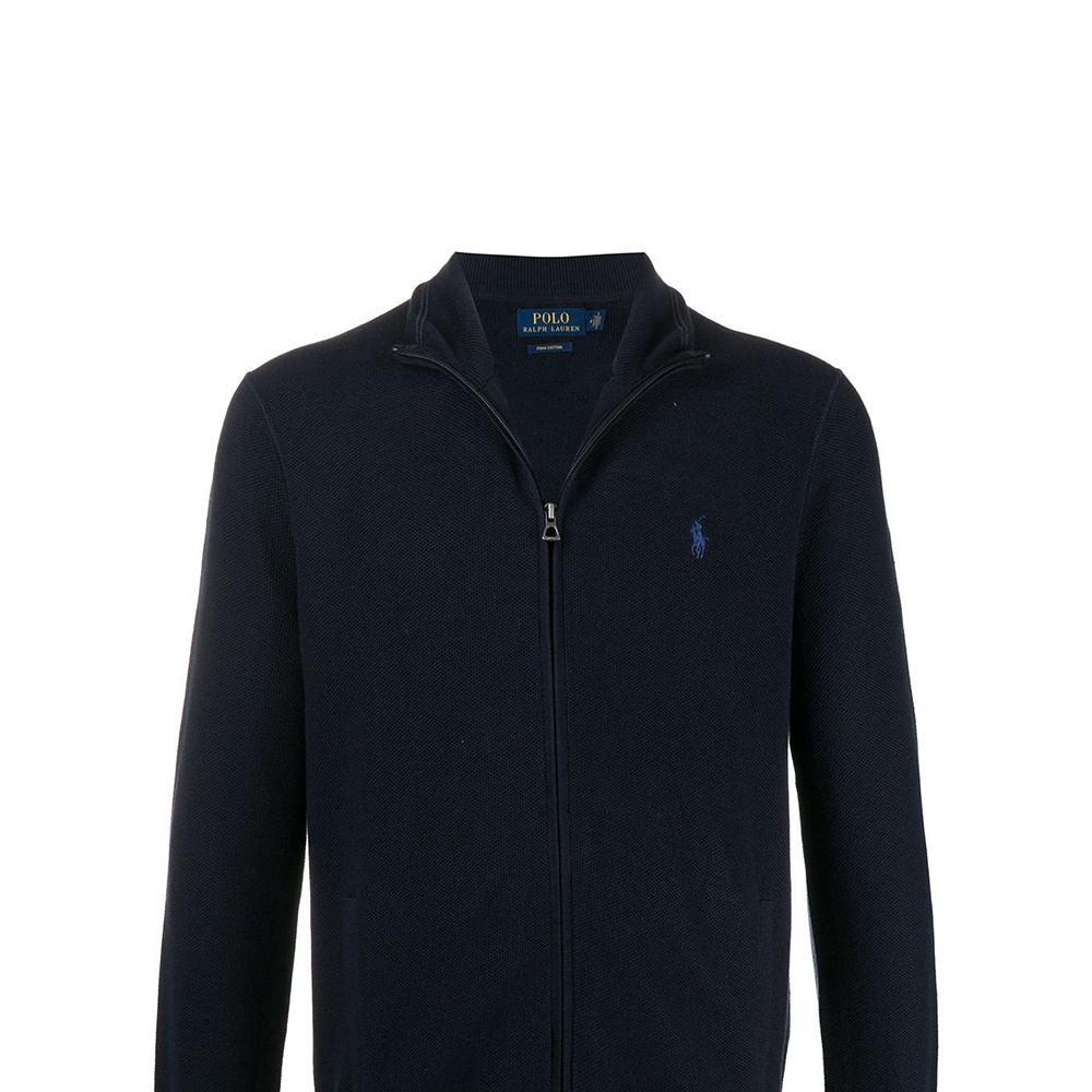 Polo Ralph Lauren Solid Color Zip-Up Polo Sweater Men sweater Blue 710775872-001