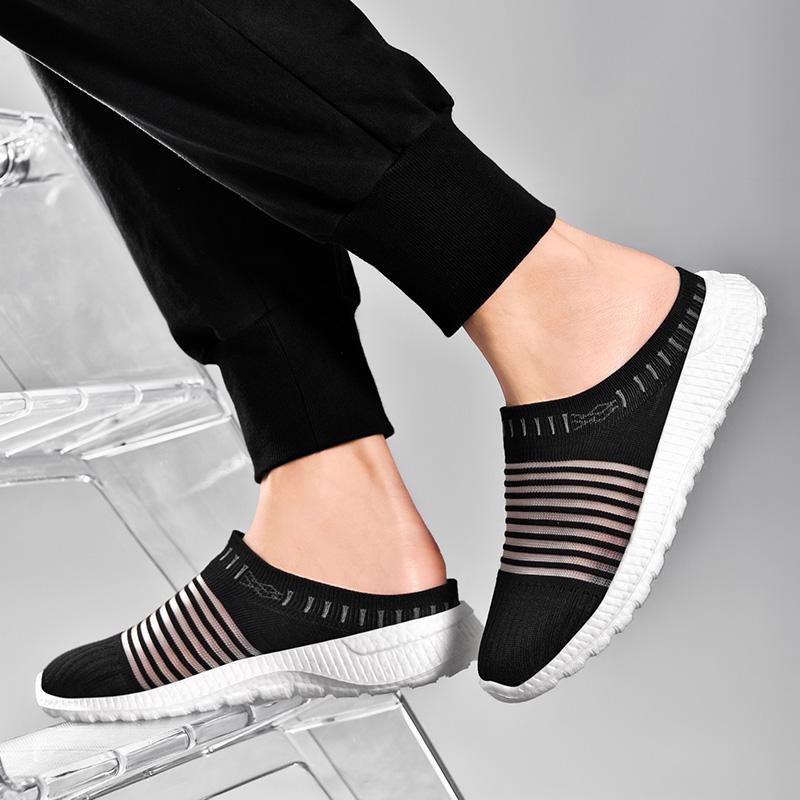 

Летние женские мокасины, сандалии, тапочки без застежек, повседневная обувь, тканевая пара обуви для мужчин, большие размеры, легкие, 36-45 EU:45 чёрный