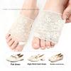 Summer Slippers Lace Half Socks Forefoot Split Toe Humanoid Sponge Foot Pad Slow Pressure Anti-slip Loafers Invisible Half Palm