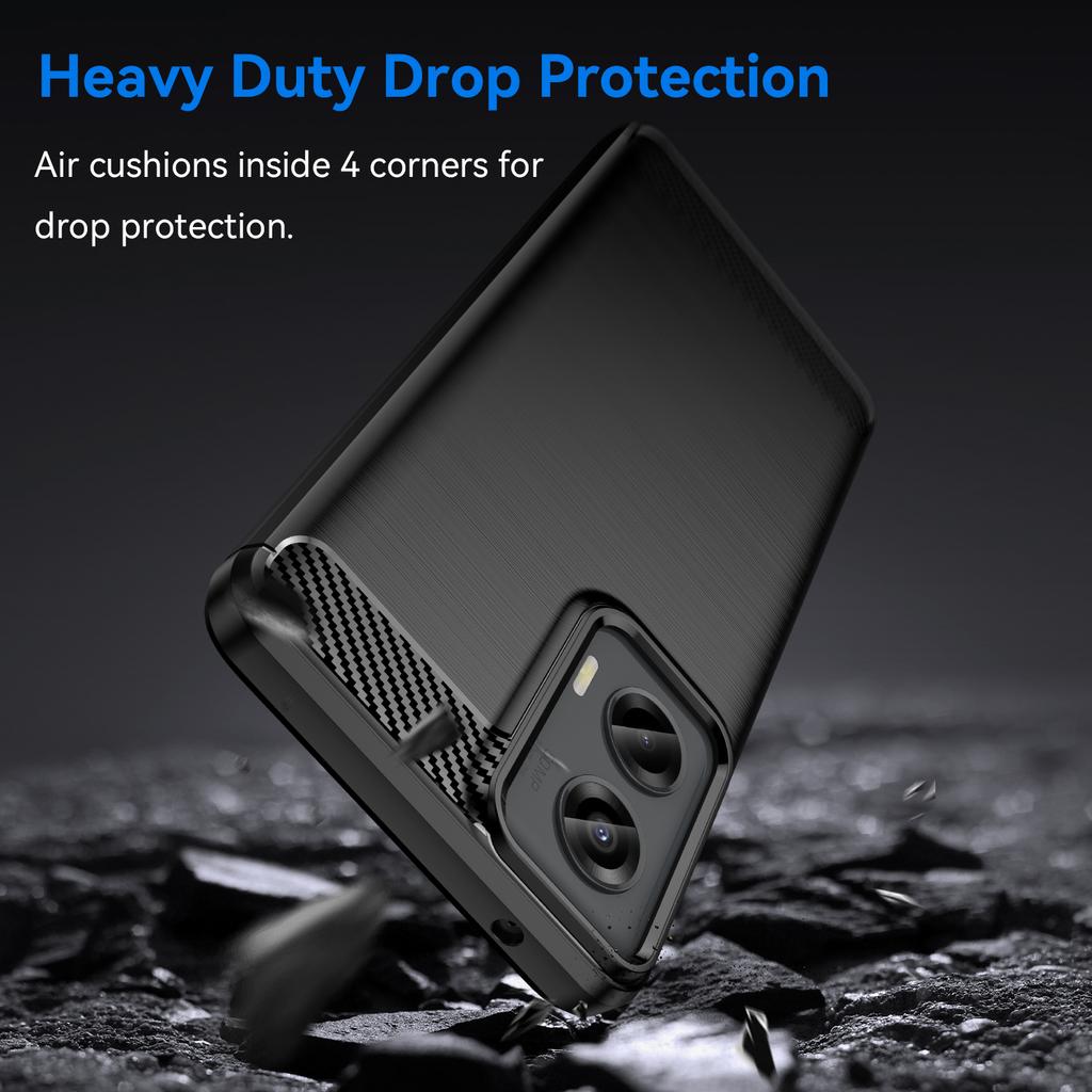 Für Motorola Moto G Stylus 5G (2024) Hülle Kohlefaser-Textur Gebürstetes TPU-Cover