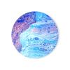 Ocean Marble Art Decortion Round Enamel Coasters Coffee Mug Place Mats with Cork Base Prevent Furniture From Dirty and Scratched