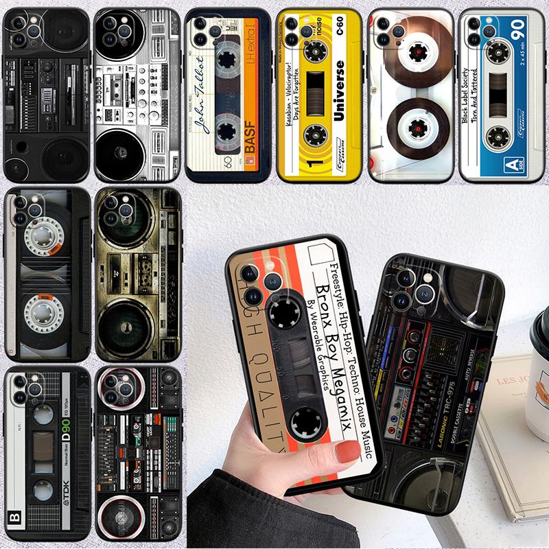 RP9 Boombox Tape Vintage New High-End Shell Phone Case for OPPO A3 Pro A72 A74 A76 A77 A77S A78 A79 A94 A95 A18 A40M A58