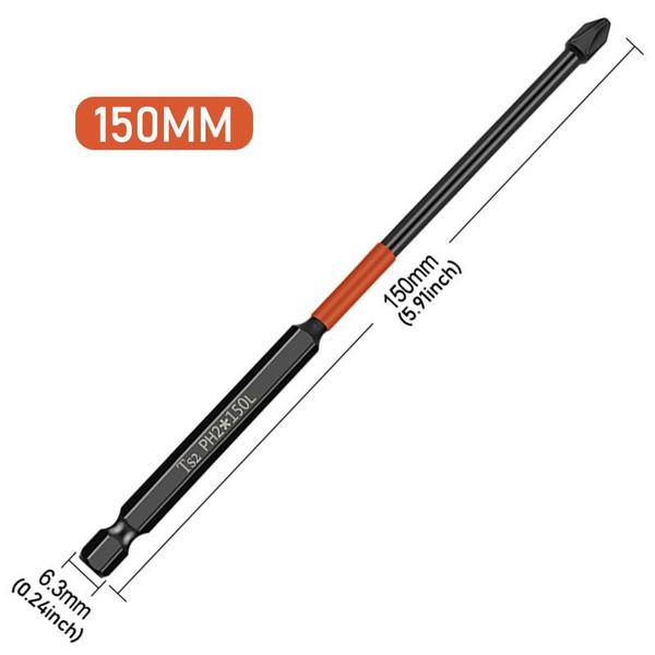 1/6PCS Batch Cross A2 Cross Screwdriver Head Strong Magnetic Anti Slip High Hardness Electric Screwdriver Tool Electric Drill Extended Hexagonal