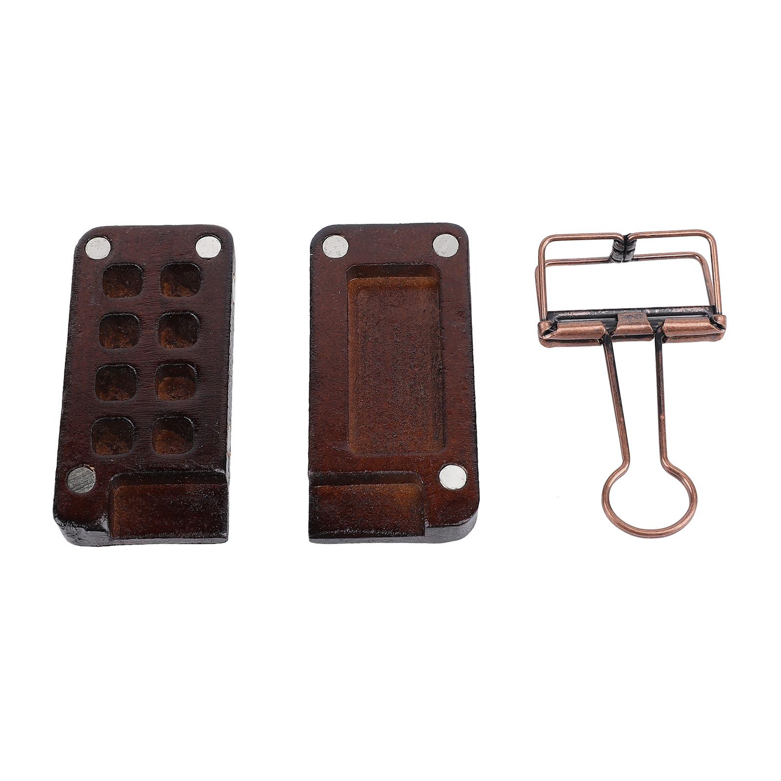 

Миниатюрная деревянная палитра для акварельных красок, 8 ячеек, деревянная дорожная палитра с зажимом для