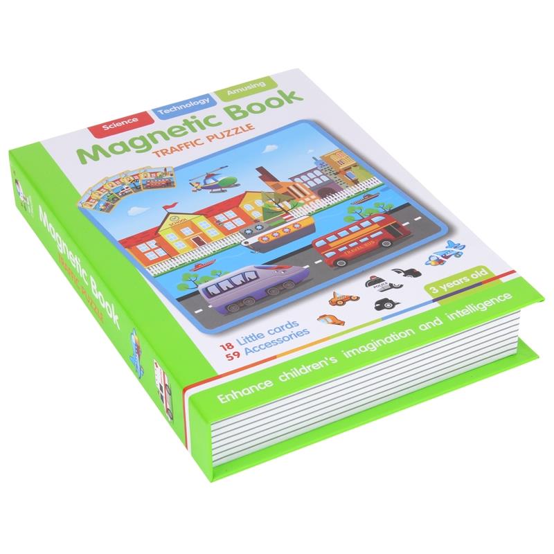 Puzzle Book Magnetic Magnets Puzzle Vehicles Cars Transport 77 pcs.