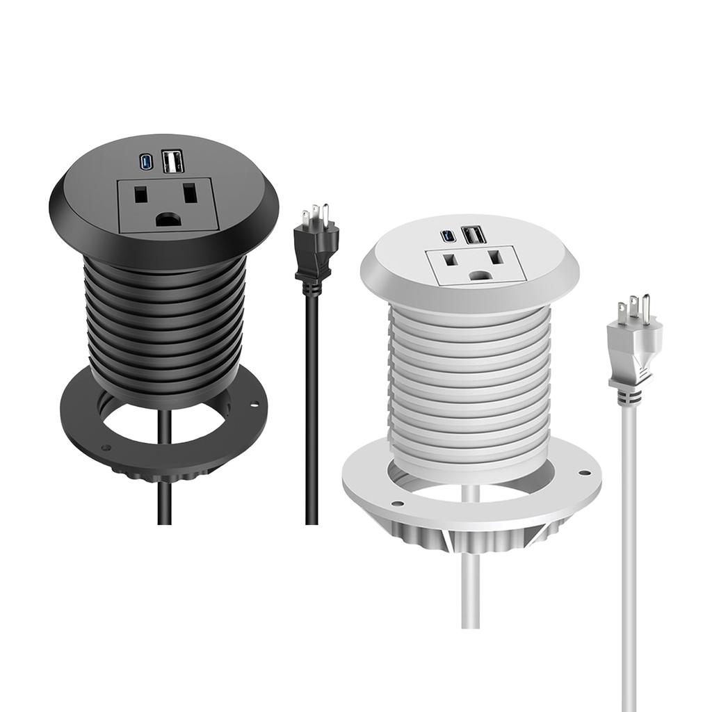 18W USB C Chargers AC Power Outlet Socket Concealed Installation 50mm Diameter OvervoltageS Short CircuitS Safety