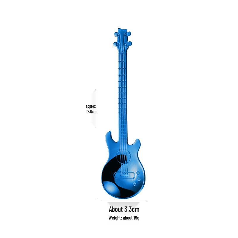 304 Stainless Steel Guitar-Shaped Coffee and Bar Stirring Spoon