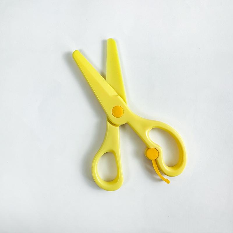 1/4pcs Macaron Color Plastic Scissors for DIY Paper Work Plastic Blunt Tips Craft Supplies School Art Paper Cutting