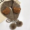 Windproof Plush Earmuffs Eye Catching Plush Bear Decals Ear Warmer for Adult Woman Keep Ear Warm Cold Weather Supplies